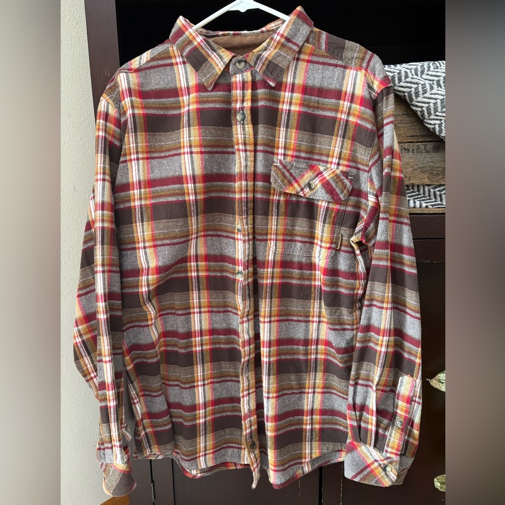 Men's LT Legendary Whitetails Flannel in Red and Brown